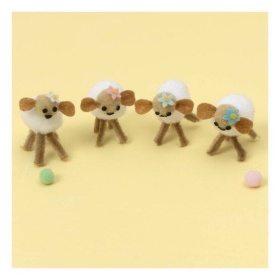 Felt Sheep Embellishments 4 Pack image number 1