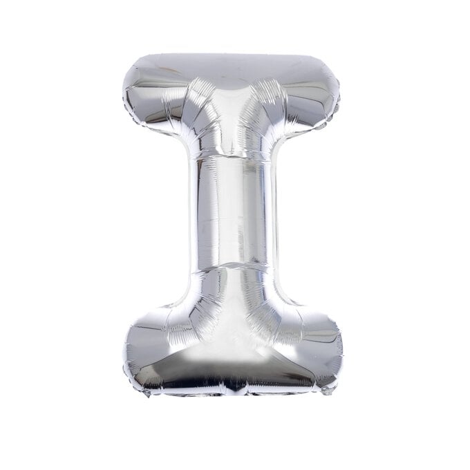 Extra Large Silver Foil Letter I Balloon image number 1