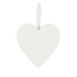 White Wooden Heart Decoration 10cm
