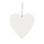 White Wooden Heart Decoration 10cm image number 1