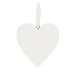 White Wooden Heart Decoration 10cm