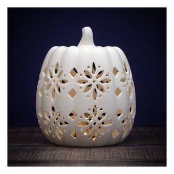 Ceramic Pumpkin Tealight Holder 17cm