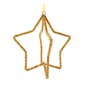 Hanging Gold Beaded Star Decoration 15cm image number 1
