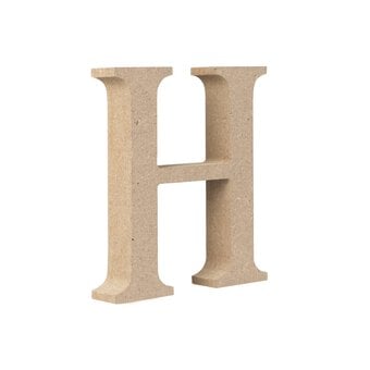 MDF Wooden Letter H 8cm