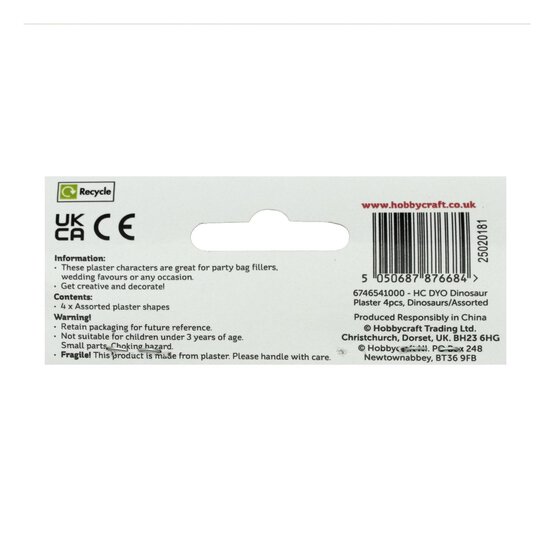 Paint Your Own Dinosaur Plaster Shapes 4 Pack  image number 5