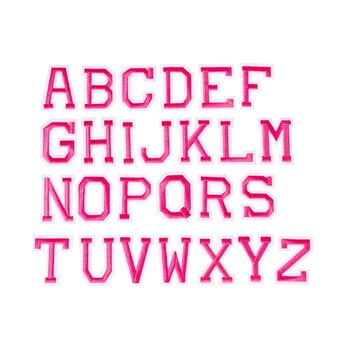 Pink Alphabet Fabric Letters 26 Pack