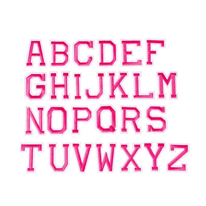 Pink Alphabet Fabric Letters 26 Pack image number 1