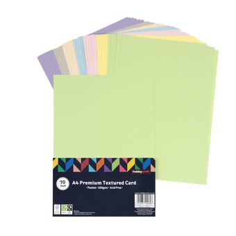 Pastel Textured Card A4 70 Pack