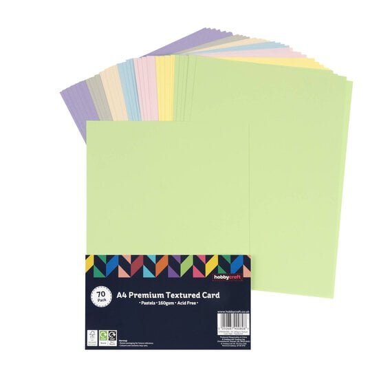 Pastel Textured Card A4 70 Pack image number 1