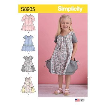 Simplicity Kids’ Dress Sewing Pattern S8935 (3-8)