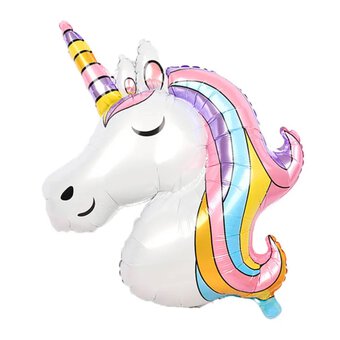Large Pastel Unicorn Head Foil Balloon