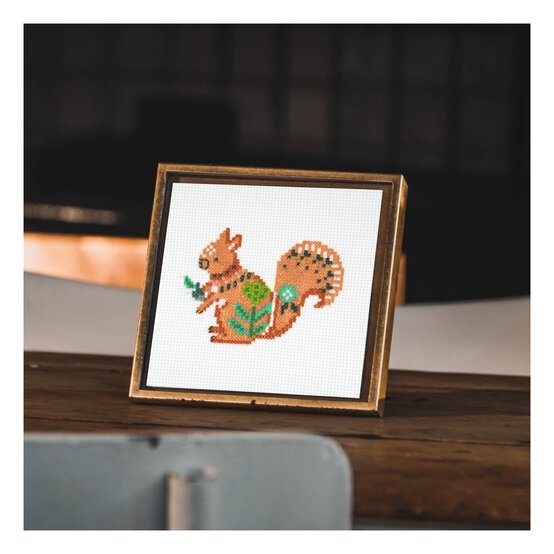 Trimits Squirrel Mini Cross Stitch Kit 13cm x 13cm image number 4
