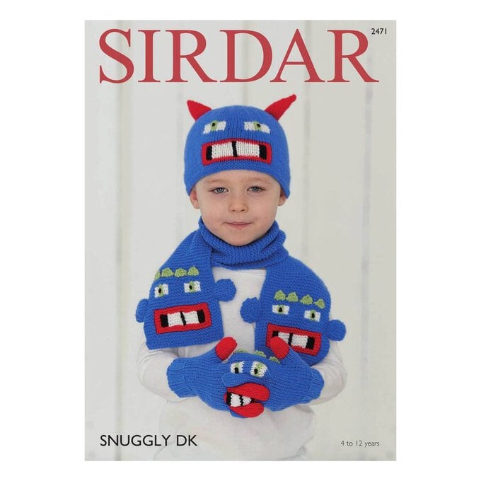 Sirdar Snuggly DK Robot Gloves Hat and Scarf Set Digital Pattern 2471 image number 1