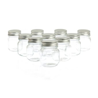 Clear Mini Glass Jars 155ml 10 Pack 