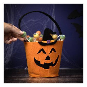 Felt Pumpkin Bucket 20cm