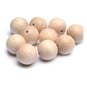 Beads Unlimited Unvarnished Wooden Beads 25mm 10 Pack image number 1