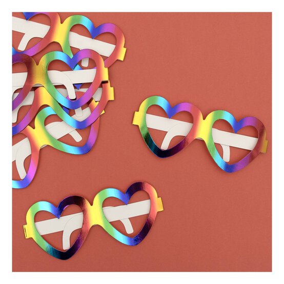 Rainbow Paper Glasses 6 Pack