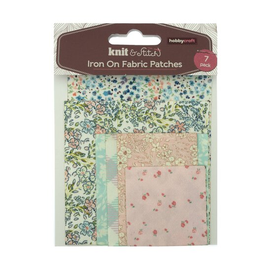 Pastel Flower Iron-On Fabric Patches 7 Pack image number 4