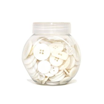 Hobbycraft Button Jar White