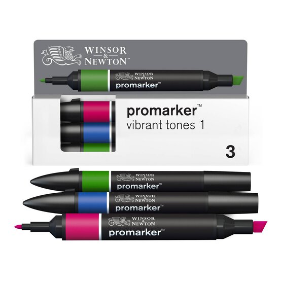 Winsor & Newton Vibrant Tones 1 Promarkers 3 Pack image number 4