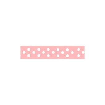 Baby Pink Polka Dot Grosgrain Ribbon 13mm x 5m