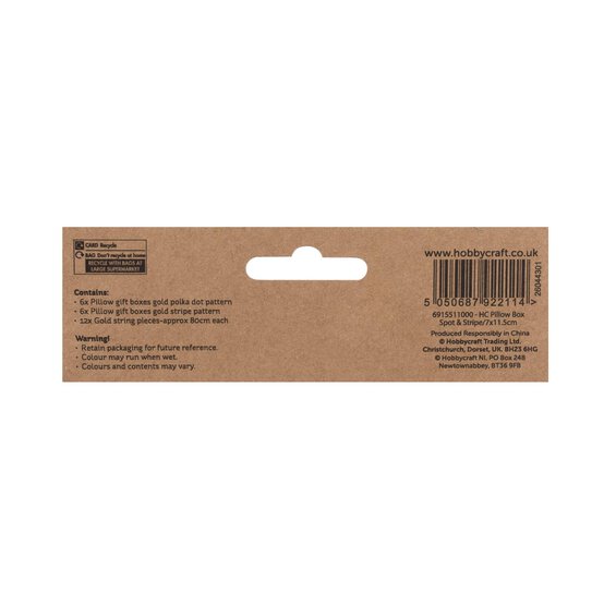 Gold Spot and Stripe Pillow Box 12 Pack image number 4