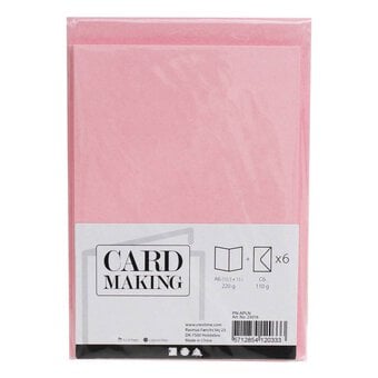 Pale Rose Cards and Envelopes A6 6 Pack