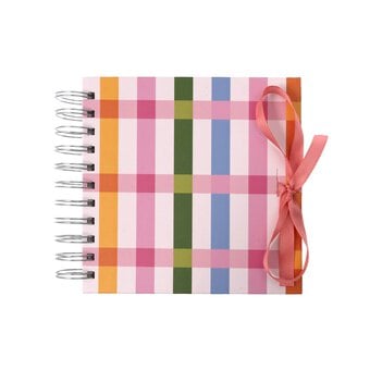 Spiral Bound Striped Scrapbook 6 x 6 Inches
