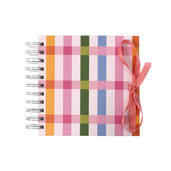 Spiral Bound Striped Scrapbook 6 x 6 Inches image number 1