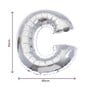 Extra Large Silver Foil Letter C Balloon image number 2