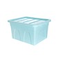 Whitefurze 32 Litre Pastel Blue Stack and Store Storage Box image number 1