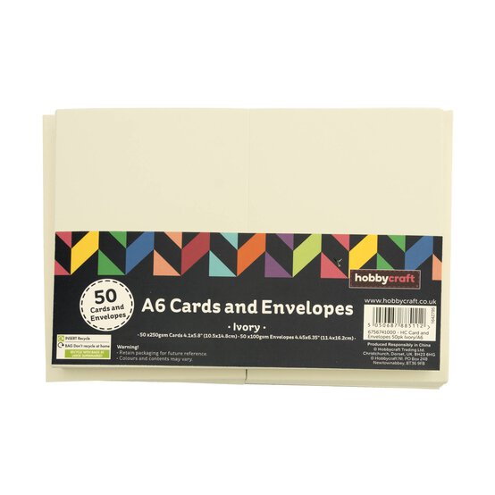 Ivory Cards A6 50 Pack image number 5