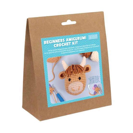 Trimits Beginner&rsquo;s Amigurumi Crochet Cow Kit image number 1