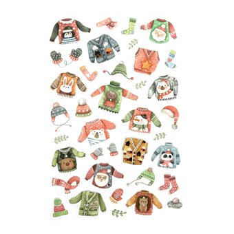 Christmas Jumper Fabric Stickers