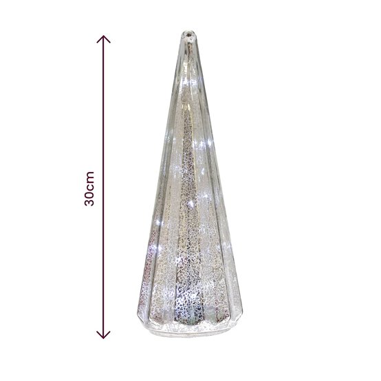 Silver Tree with LED Lights 30cm image number 3