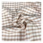 Cream Check Gingham Fabric by the Metre image number 1