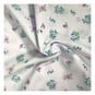 Pink and Blue Floral Polycotton Fabric by the Metre image number 1