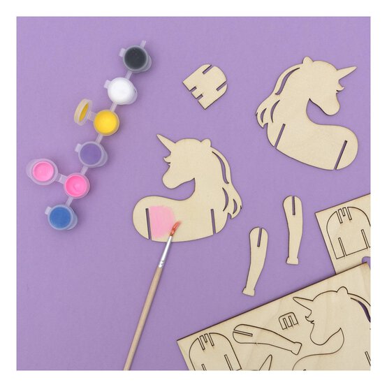Make Your Own Wooden Unicorns Kit 2 Pack image number 2