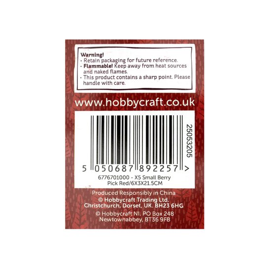 Small Red Berry Pick 21.5cm image number 3