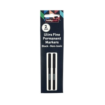 Black Ultra Fine Permanent Markers 2 Pack image number 4
