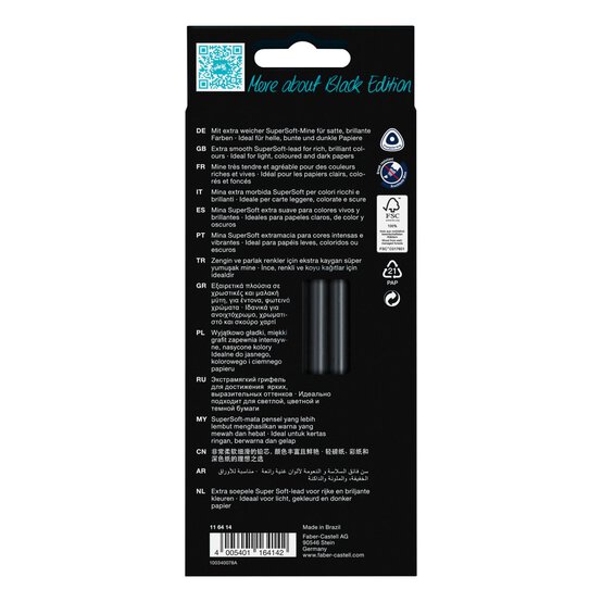 Faber-Castell Skin Tones Black Edition Colour Pencils 12 Pack image number 3