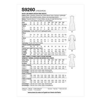 Simplicity Button Front Dress Sewing Pattern S9260 (10-18) image number 2