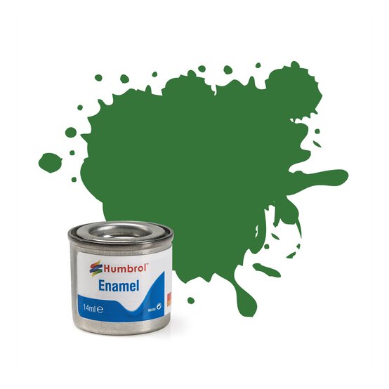 Humbrol 131 Mid Green Enamel Satin Paint 14ml  image number 1
