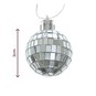 Mini Silver Mirror Ball Decorations 12 Pack image number 4