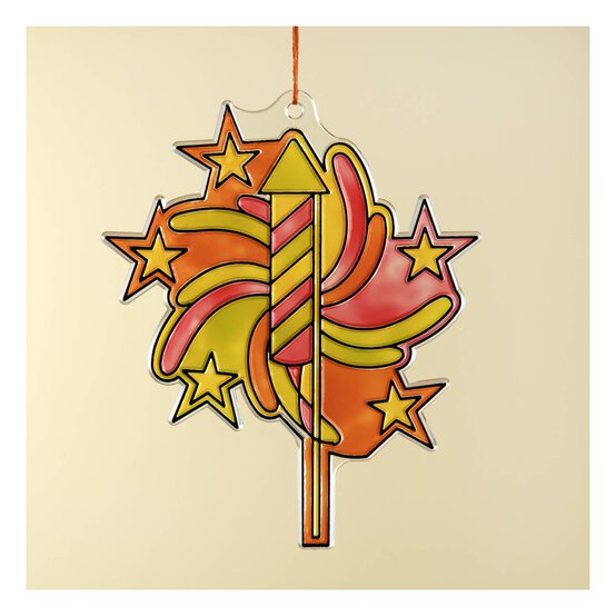 Firework Plastic Suncatcher image number 1