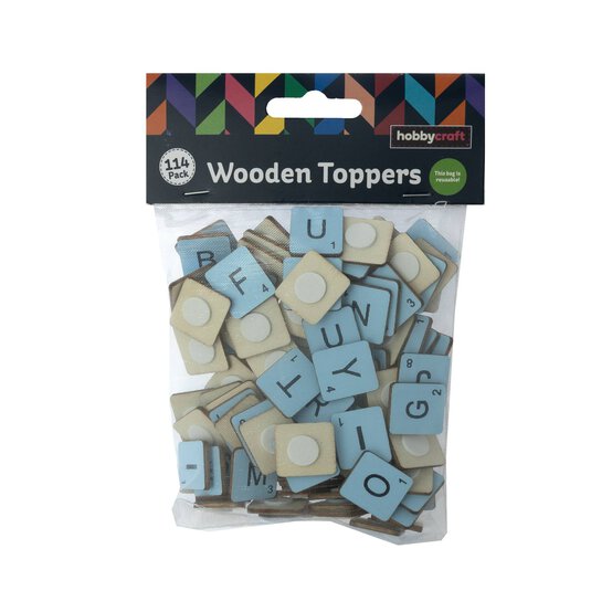 Black on Blue Letter Tiles 114 Pack image number 4