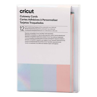 Cricut Pastel Cutaway Cards 4.75 x 6.6 Inches 12 Pack