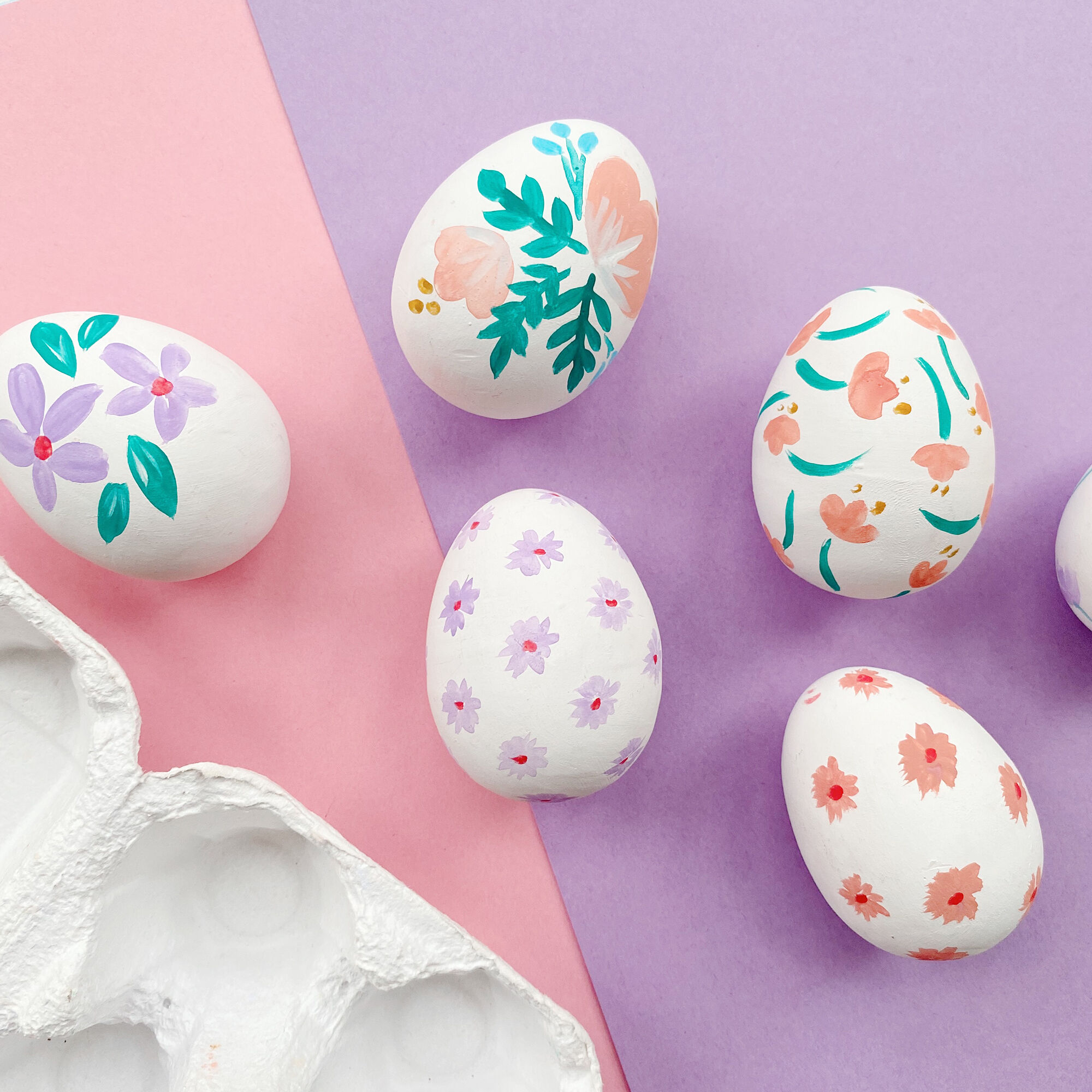 How to Make Floral Painted Eggs Hobbycraft