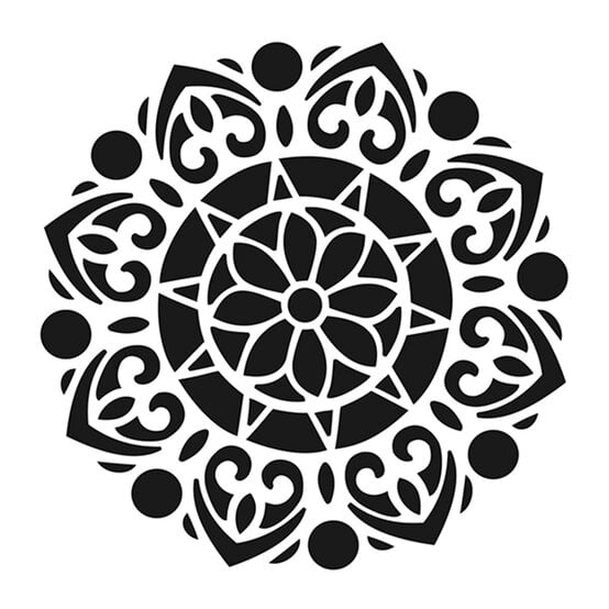Cadence Mandala Home D&eacute;cor Stencil 25cm x 25cm image number 2