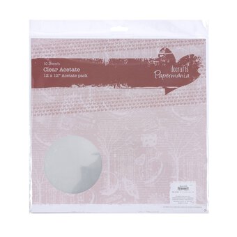 Papermania Clear Acetate Sheets 12 x 12 Inches 10 Pack
